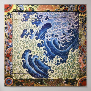 Póster Ola Macho, Hokusai