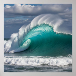 Póster Ola oceánica
