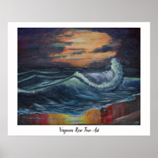 Póster Ola oceánica