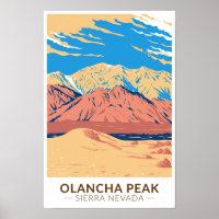 Olancha Peak Sierra Nevada California Vintage