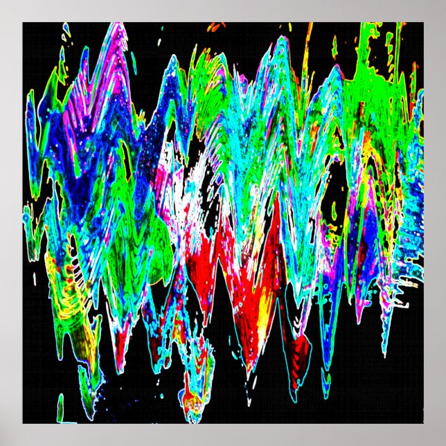Póster Olas de colores (Frente)