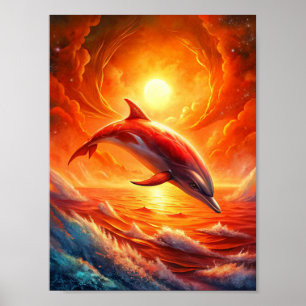 Póster "Olas de Crimson"