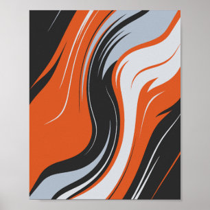 Póster Olas de energía que fluyen
