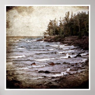 Póster Olas de Lago Superior