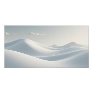 Póster Olas de nieve sin fin – Dunas invernales minimalis