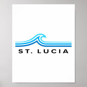Póster Olas de Santa Lucía Vintage Hombres Mujeres Niñas 