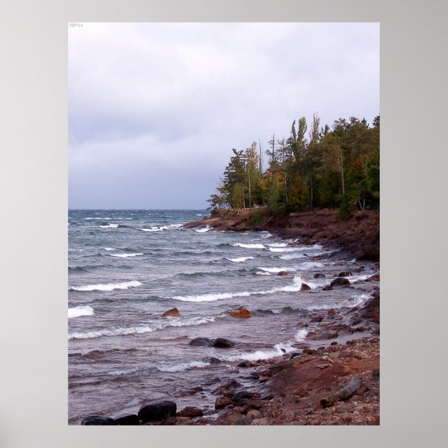 Póster Olas del Lago Superior (Frente)