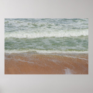 Póster Olas en la naturaleza de la playa