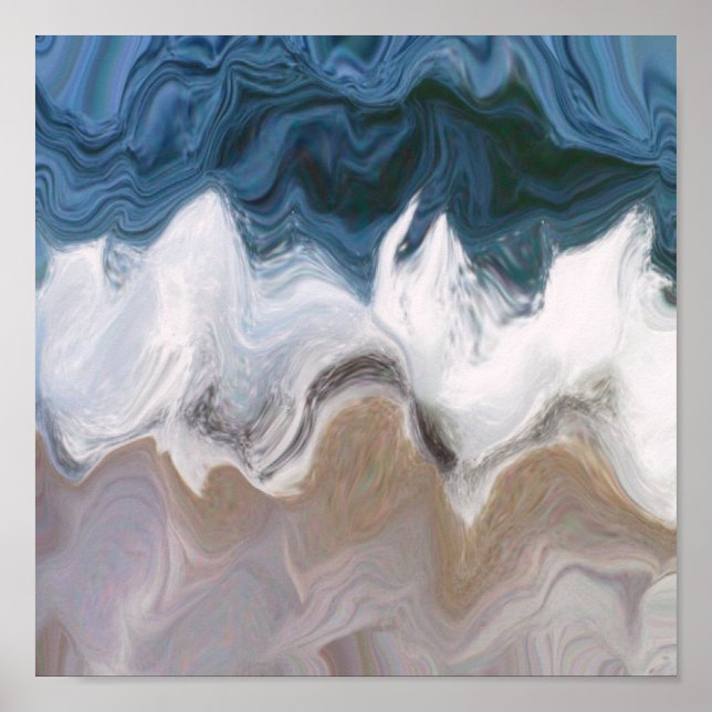 Póster olas en la playa (Frente)