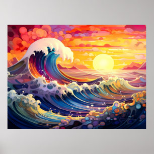 Póster Olas épicas 11
