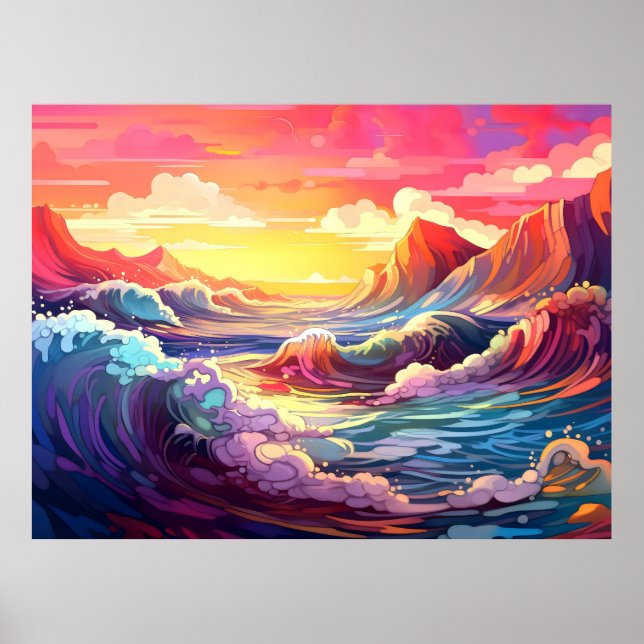 Póster Olas Épicas 3 (Frente)