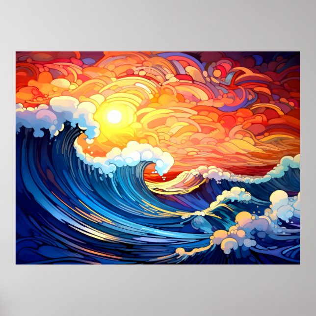 Póster Olas Épicas 4 (Frente)