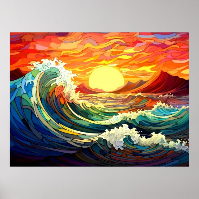 Póster Olas épicas 7 (Frente)