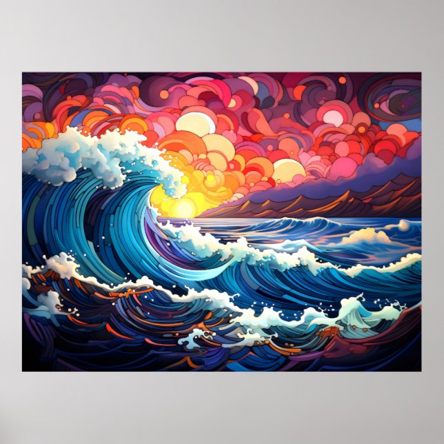Póster Olas épicas 9 (Frente)