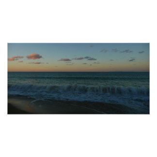 Póster Olas estrelladas en el paisaje de Sunset Beach