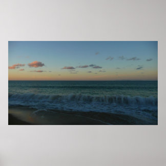Póster Olas estrelladas en el paisaje de Sunset Beach