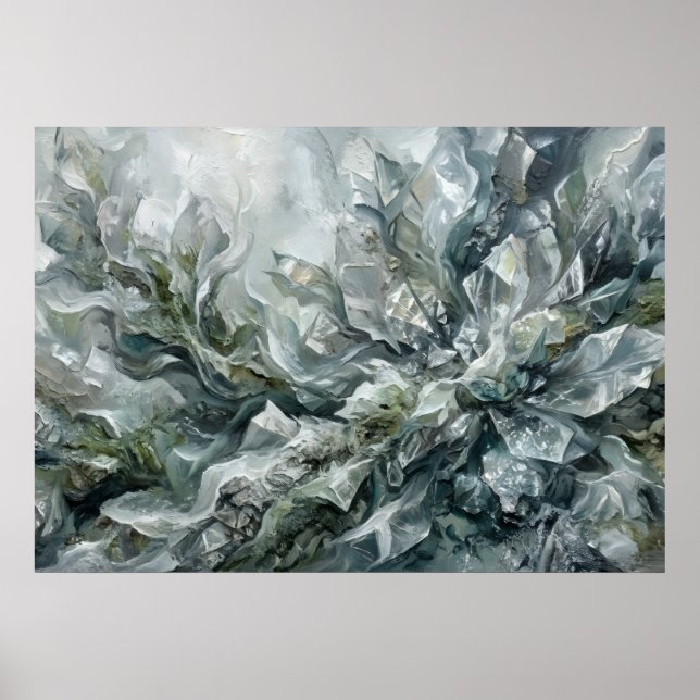 Póster Olas estrellándose contra una orilla de diamantes (Frente)