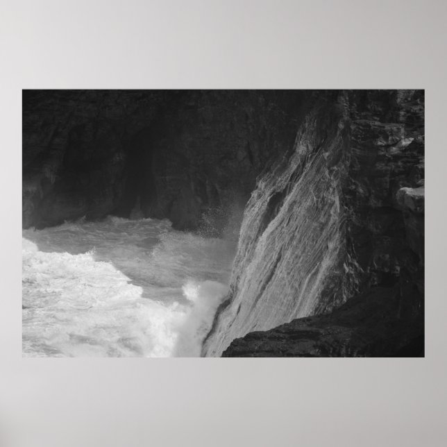 Póster Olas oceánicas en Kilauea (Frente)