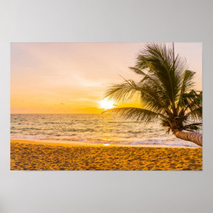 Póster Olas oceánicas en la playa