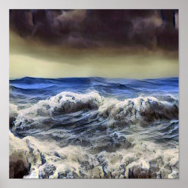 Póster Olas salvajes en el océano - Poster
