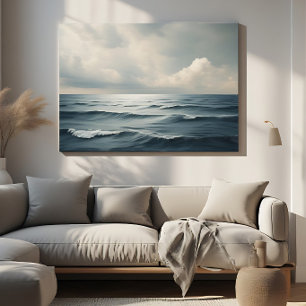Póster Olas serenas del océano paisaje marino naturaleza