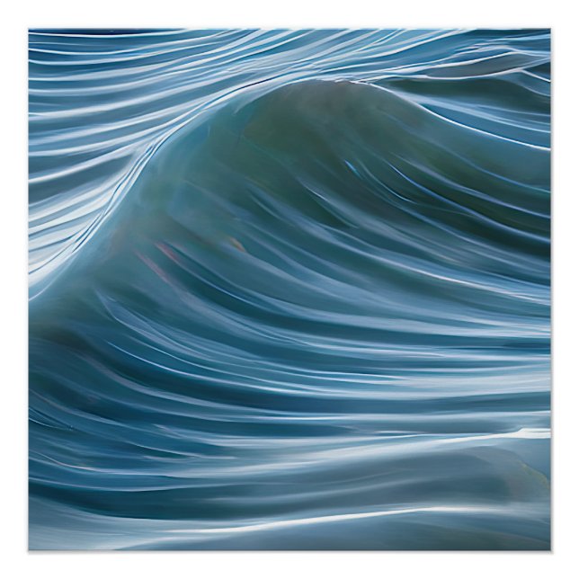 Póster Olas tranquilas de la capa marina 46 (Anverso)