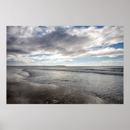 Póster Olas tranquilas en el poster costero