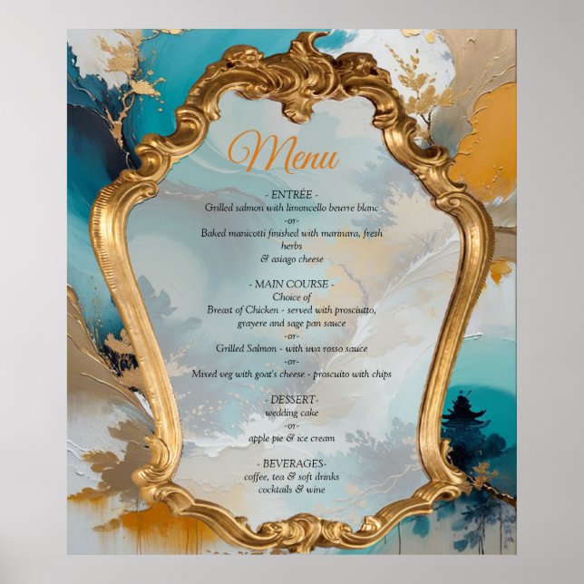 Póster Olas y paisajes orientales artísticos de Asia (Frente)