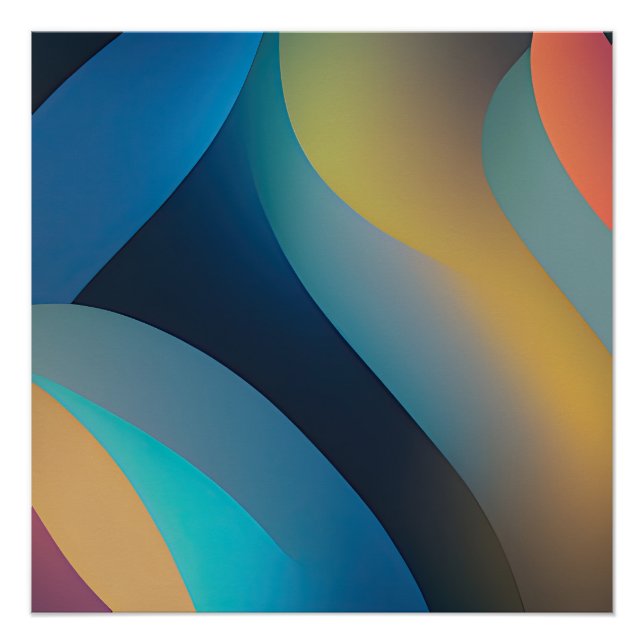 Póster Olas y Swirls abstractas 29 (Anverso)