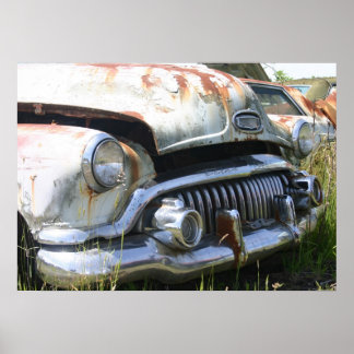 Póster Old Car in a Junkyard Poster