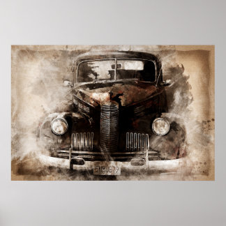 Póster Old Car Vintage