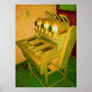 PÓSTER OLD COFFEE MACHINE