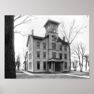 Póster Old College, Evanston, built in 1855