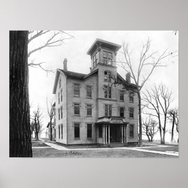 Póster Old College, Evanston, built in 1855 (Frente)