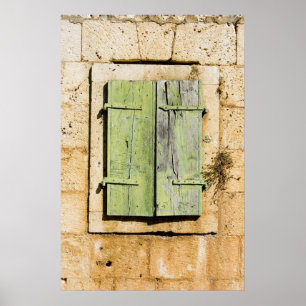 Póster Old Croatian window shutters
