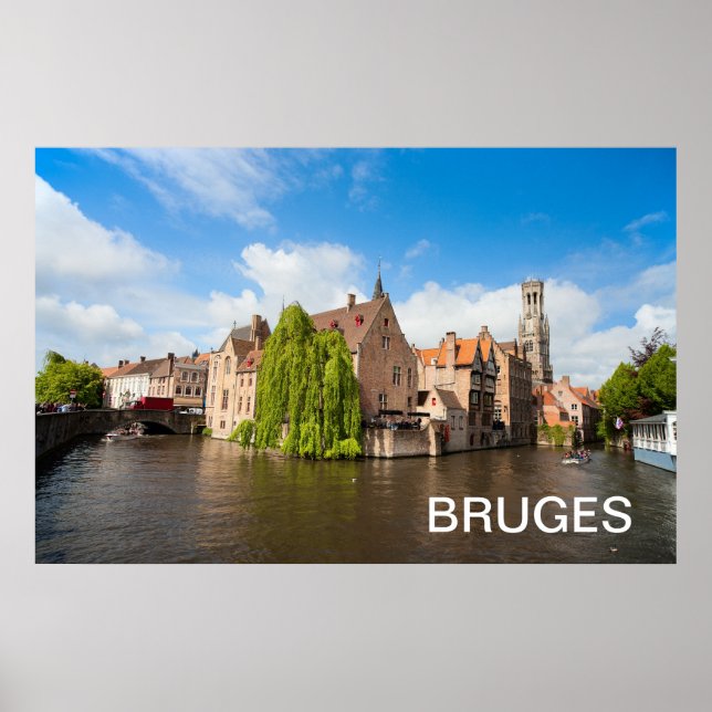 Póster Old houses in Bruges, Belgium (Frente)