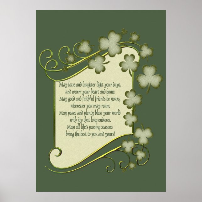 Póster Old Irish Blessing (Frente)