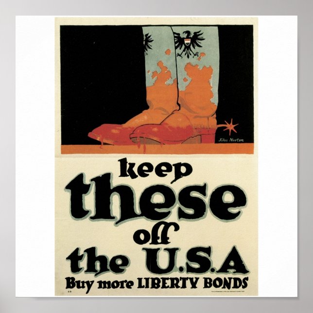 Póster Old "Liberty Bonds"  U.S. War Poster c. 1918 (Frente)