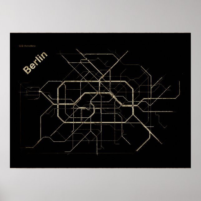 Póster Old map of Berlin Subway (Frente)