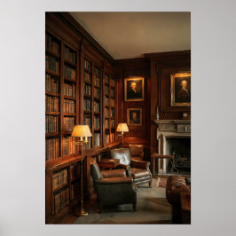 Póster Old Money Library Dark Academia Study Room Decor