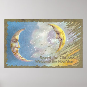 Póster Old Moon and New Moon