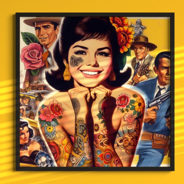 Póster Old School Tattooed Girl (Subido por el creador)