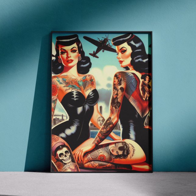 Póster Old School Tatttooed Pin-up (Subido por el creador)