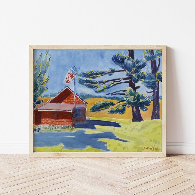 Póster Old Schoolhouse, Ryders | George Luks (Subido por el creador)