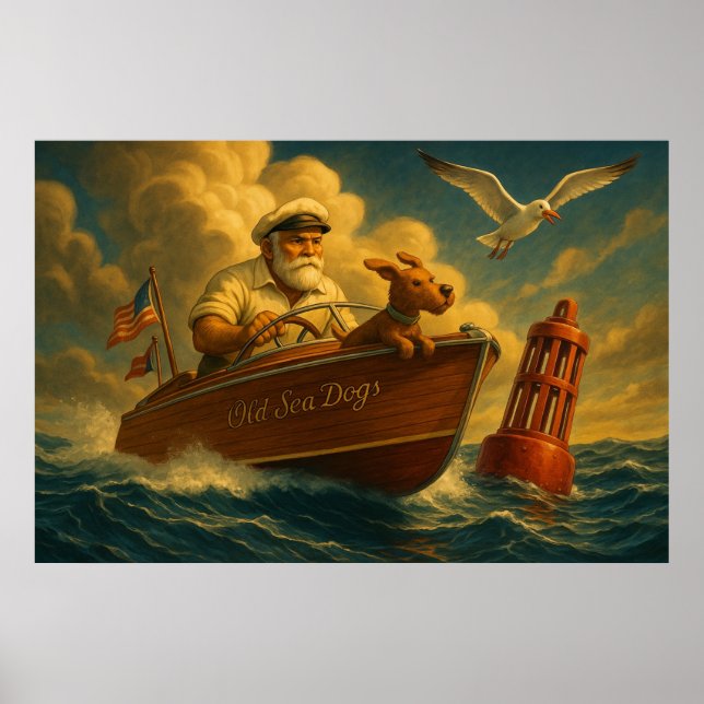 Póster Old Sea Dogs: a sailor and his trusty canine  (Frente)