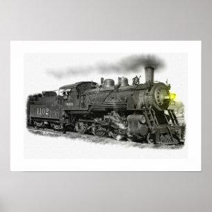 Póster Old Steam Train