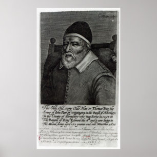Póster Old Tom Parr, 1635