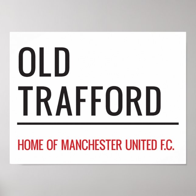 Póster Old Trafford Sign (Frente)