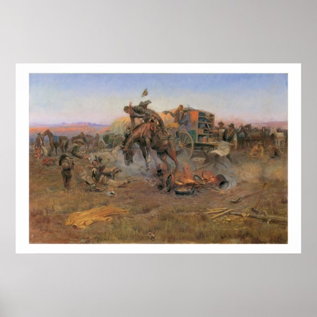 Póster Old West Camp Cook's Troubles Art Print Poster (Frente)