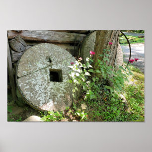 Póster Old Wheel at Ely's Mill, Roaring Fork, Gatlinburg